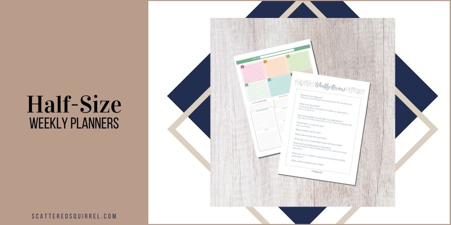 Half-Size weekly planners will fit most A5 planners.
